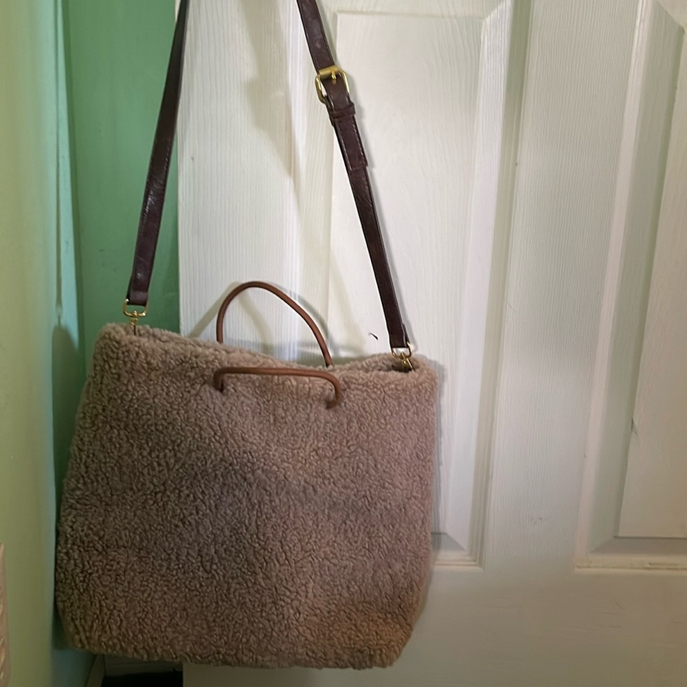 Anthropologie teddy bear purse
